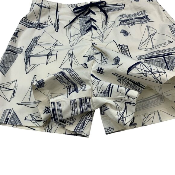 Tory Burch Adrift Skort Shorts 28 Navy Sea New Ivory Spinaker Nautical Sailing - Picture 9 of 12